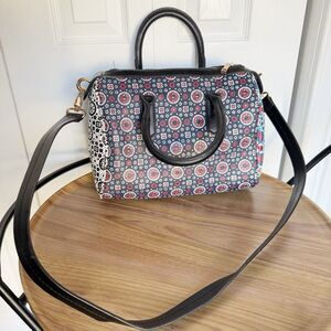 FAUX LEATHER TOPSHOP BOWLING BAG FLORAL